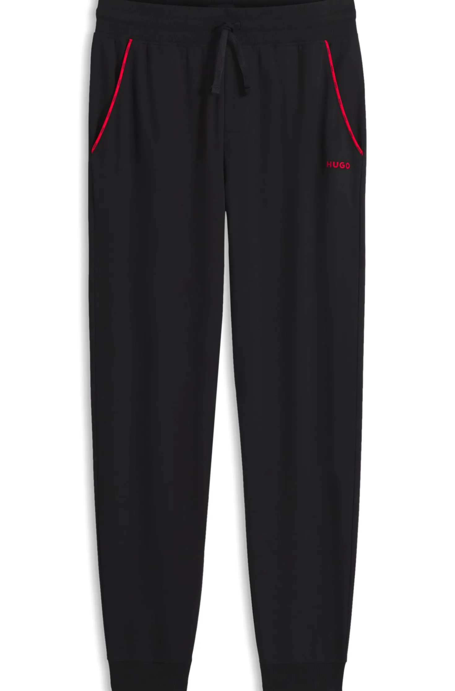 Jogginghose aus Baumwoll-Mix mit Bündchen und Logo-Paspeln