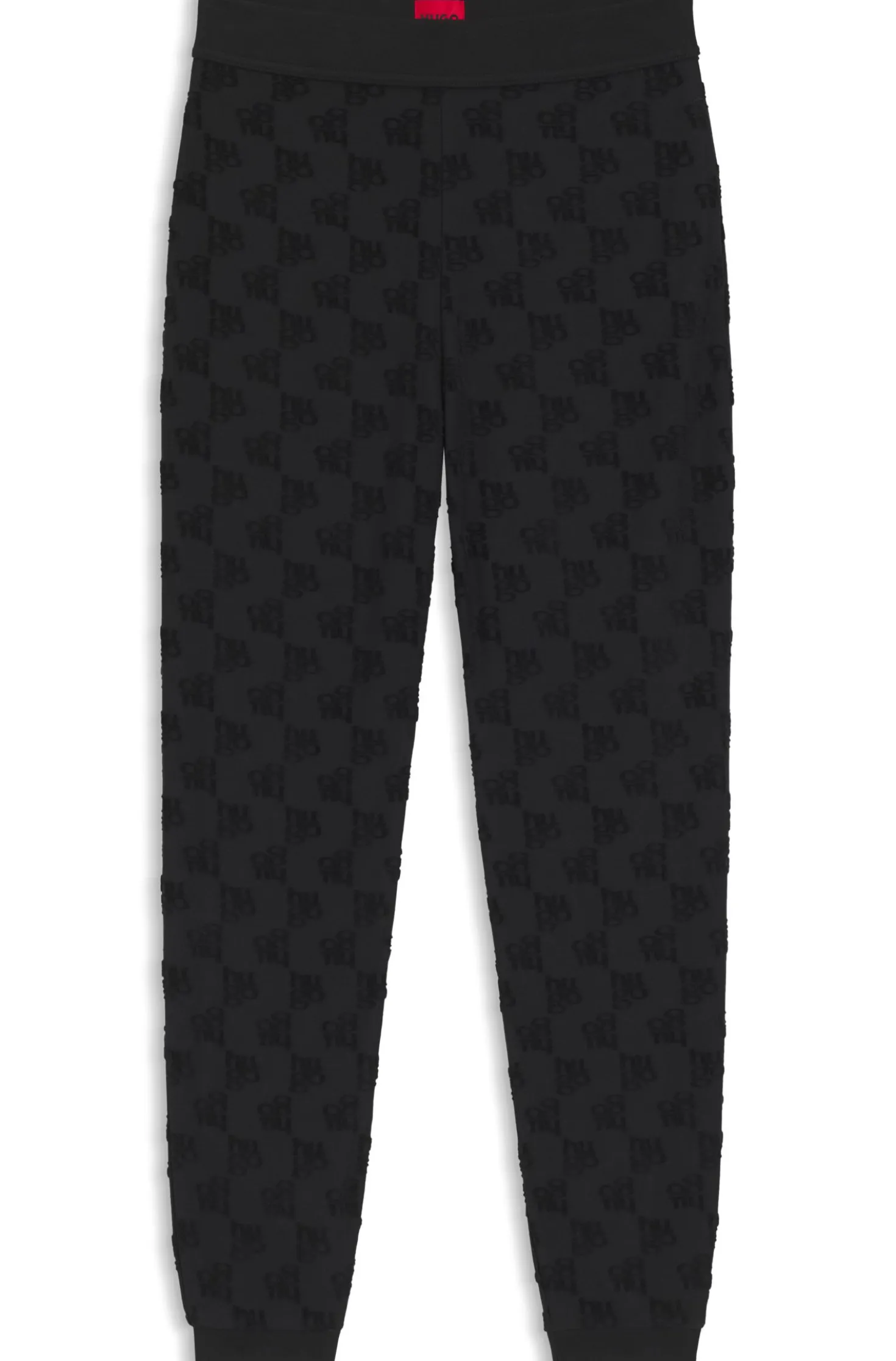 Jogginghose aus Baumwoll-Mix mit Allover-Logo-Muster