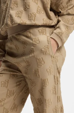 Jogginghose aus Baumwoll-Mix mit Allover-Logo-Muster
