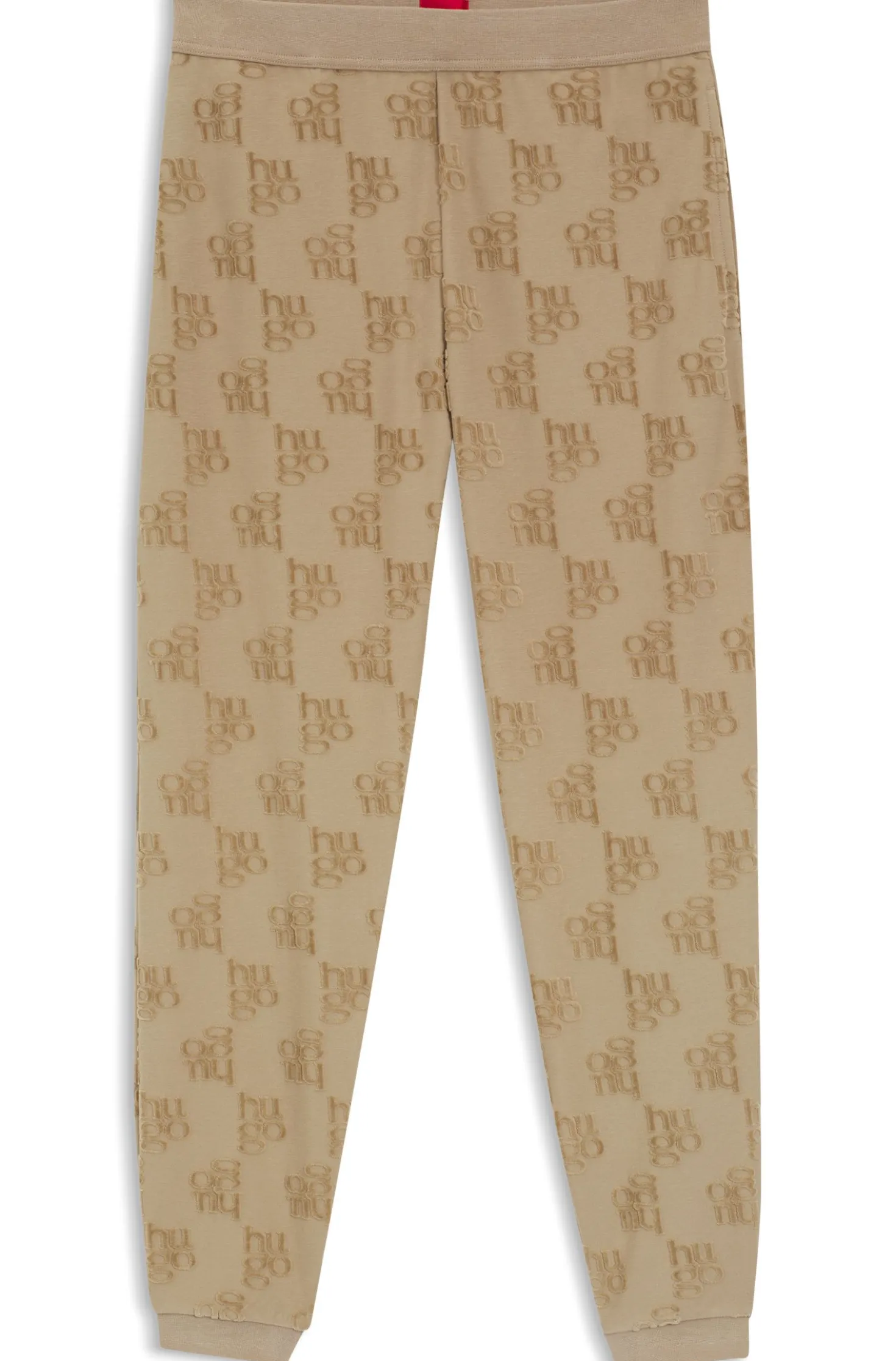 Jogginghose aus Baumwoll-Mix mit Allover-Logo-Muster