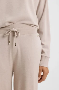 Jogginghose aus meliertem Jersey mit Logo-Applikation