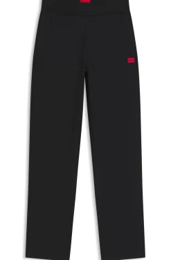 Jogginghose aus Stretch-Jersey mit rotem Logo-Label