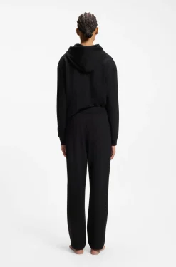 Jogginghose aus Stretch-Jersey mit rotem Logo-Label