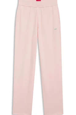 Jogginghose aus Stretch-Jersey mit rotem Logo-Label