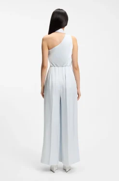 Jumpsuit mit One-Shoulder und Wickelfront