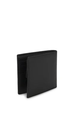 Klappbare Geldbörse aus Leder mit rotem Logo