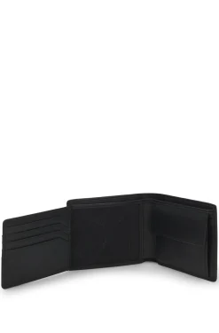 Klapp-Geldbörse aus Leder mit geprägtem Markenlogo