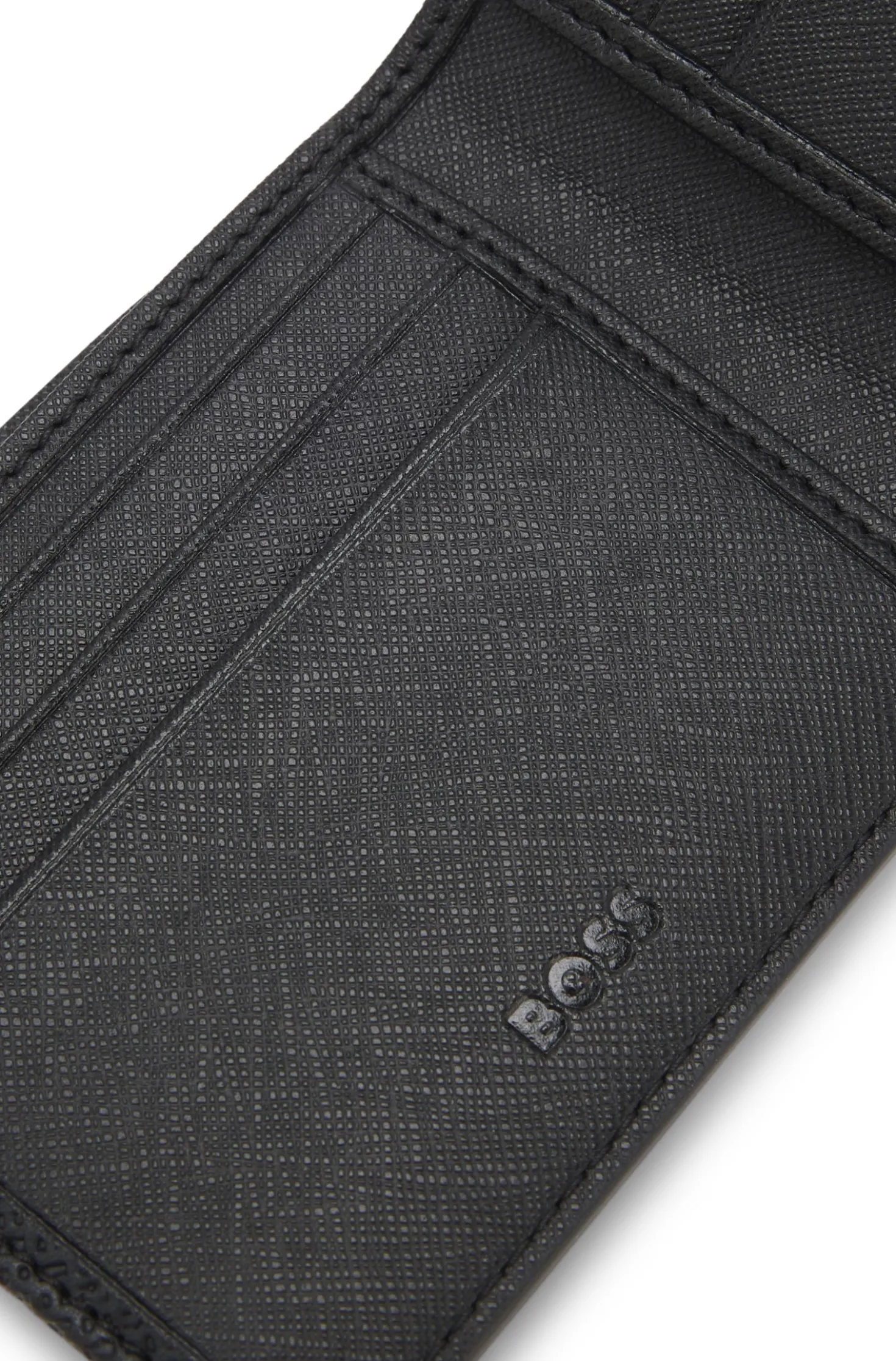 Klapp-Geldbörse mit Monogramm-Prägung und Metall-Logo