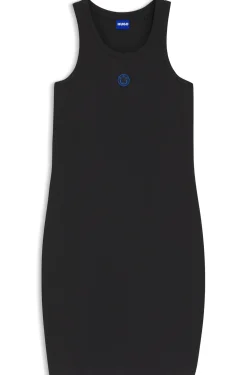Kleid aus Stretch-Baumwolle mit Happy HUGO Logo