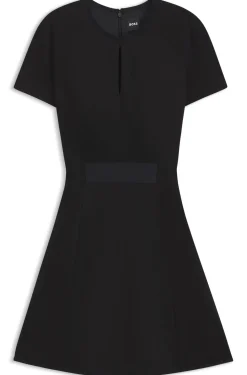 Kleid aus Stretch-Jersey mit Schlüsselloch-Ausschnitt