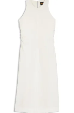 Kleid in A-Linie mit gerafften Seiten