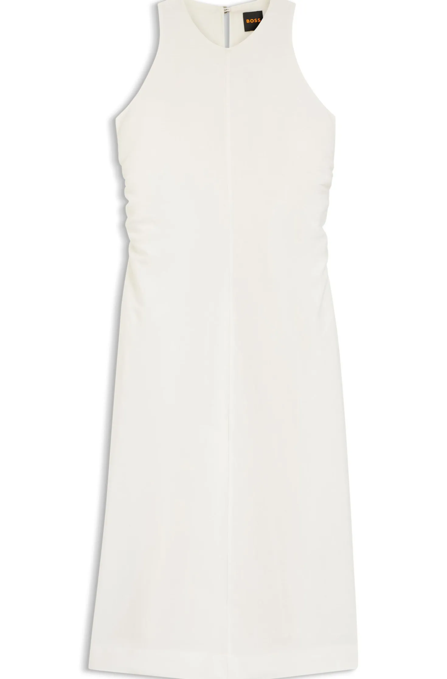 Kleid in A-Linie mit gerafften Seiten
