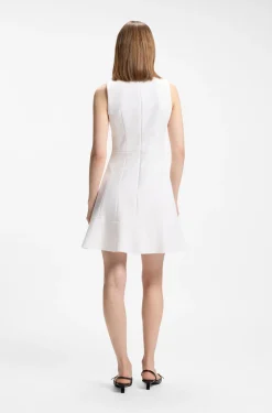 Kleid mit V-Ausschnitt und Naht-Details