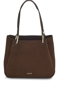 Kleine Tote Bag mit goldfarbenen Metalldetails