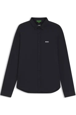 Knitterfreies Hemd aus Baumwoll-Jersey mit natürlichem Stretch