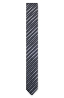 Krawatte aus Seide mit diagonalen Streifen