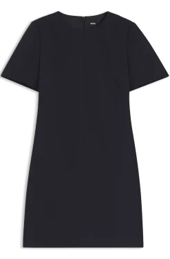Kurzarm-Kleid aus japanischem Krepp