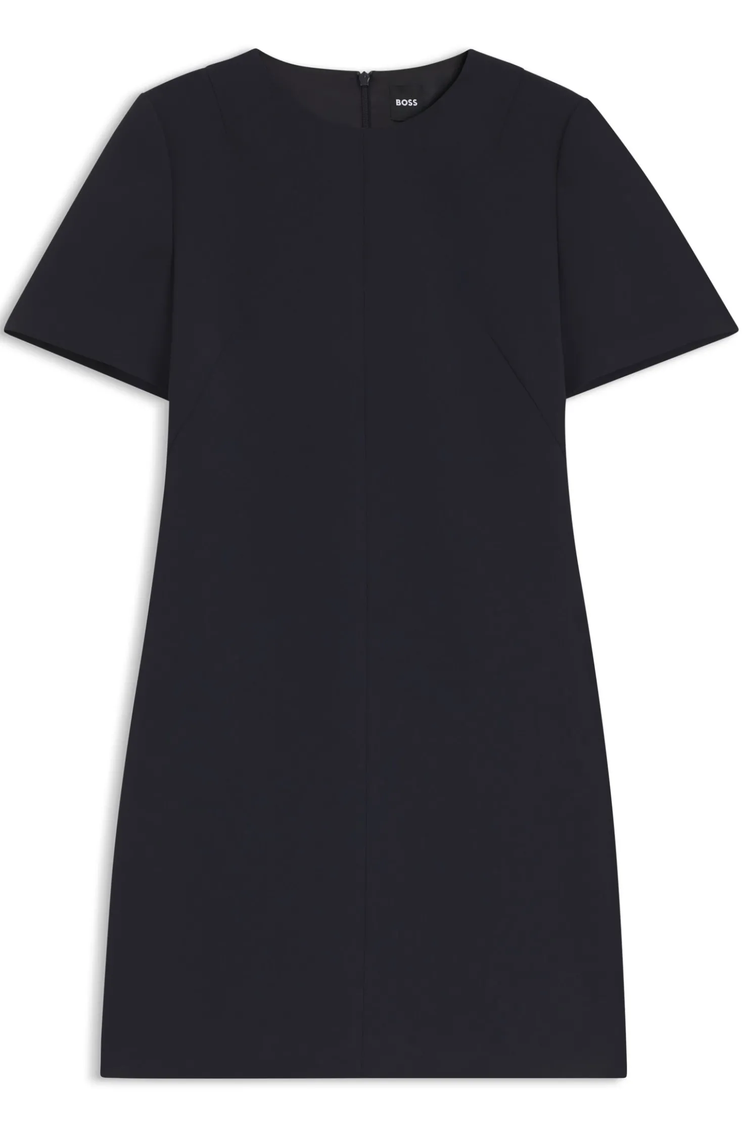 Kurzarm-Kleid aus japanischem Krepp