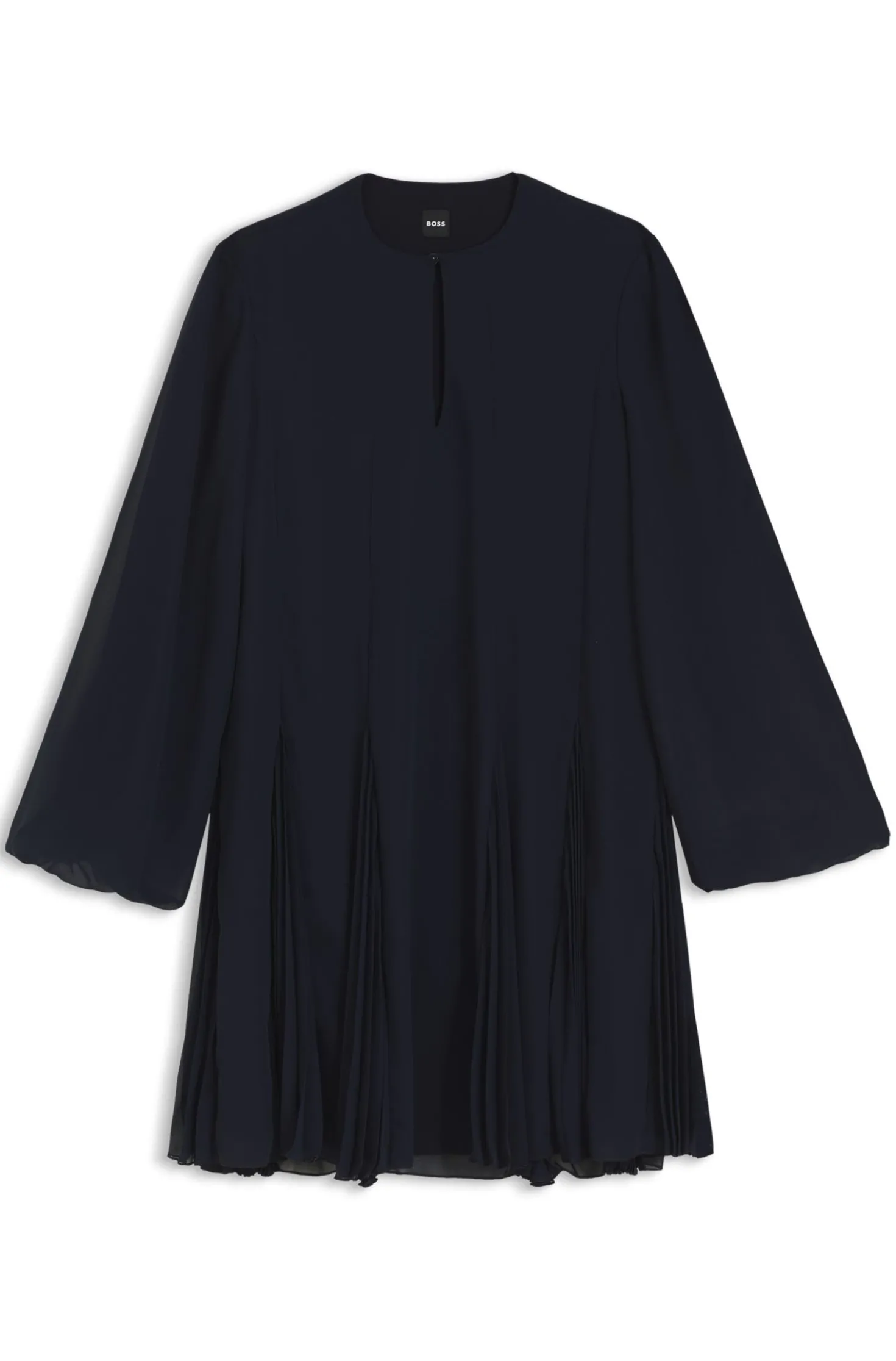 Kurzes Kleid mit Plissee-Einsätzen