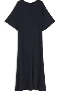 Langes Business-Kleid aus Stretch-Krepp