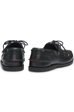 Leder-Bootsschuhe mit Schnürdetail