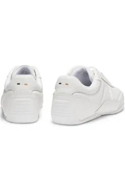 Ledersneakers mit Logo-Detail