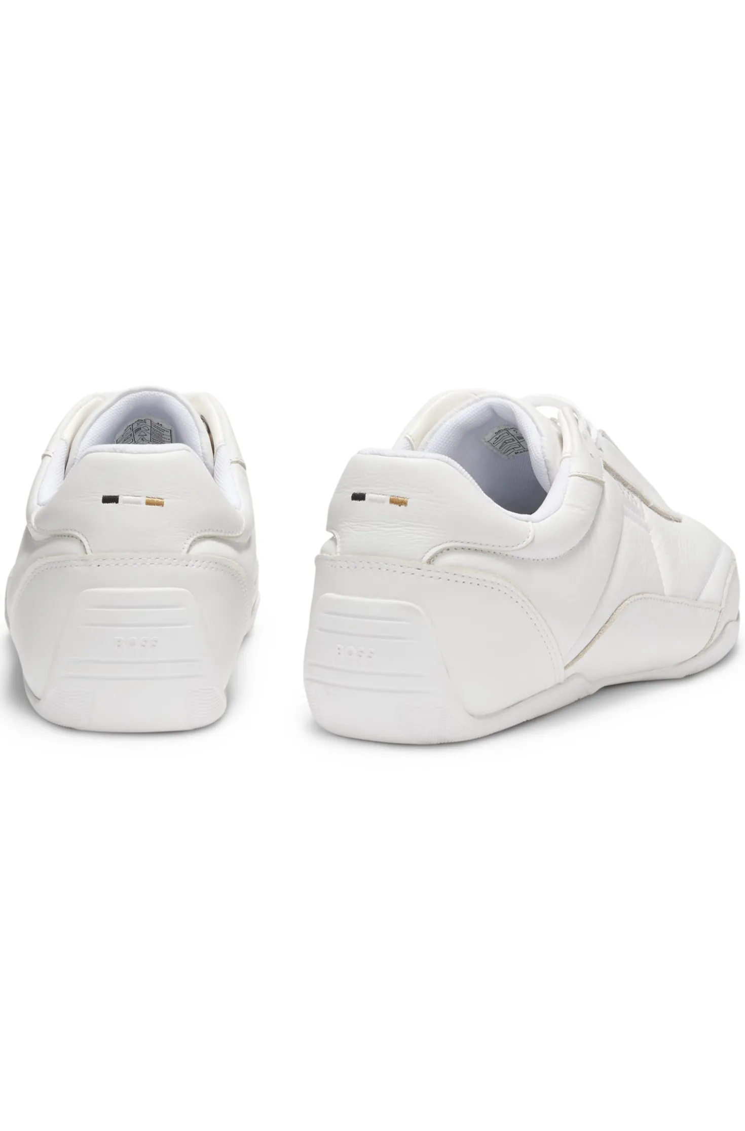 Ledersneakers mit Logo-Detail