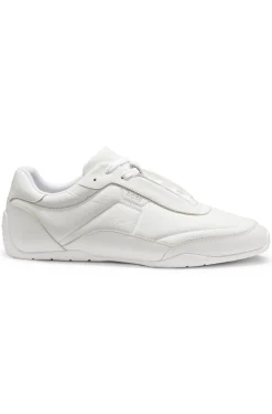 Ledersneakers mit Logo-Detail