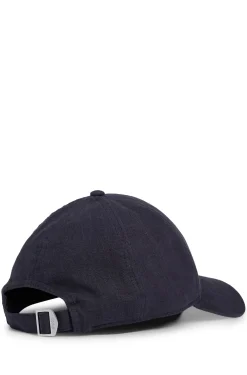 Leinen-Cap mit Logo-Stickerei