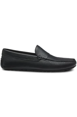 Loafer aus gewalktem Leder mit Profilsohle