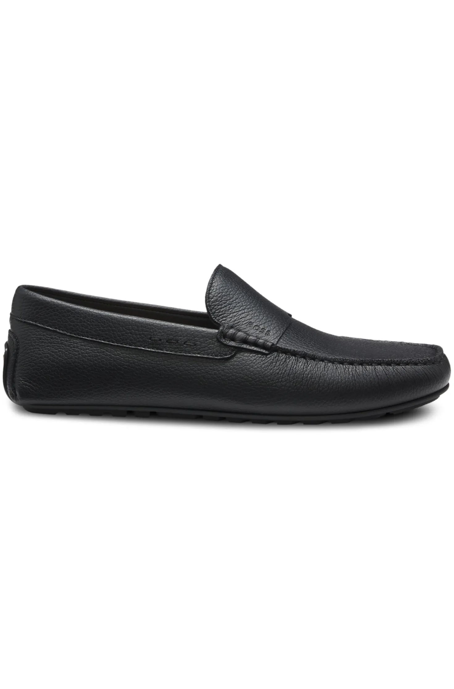 Loafer aus gewalktem Leder mit Profilsohle