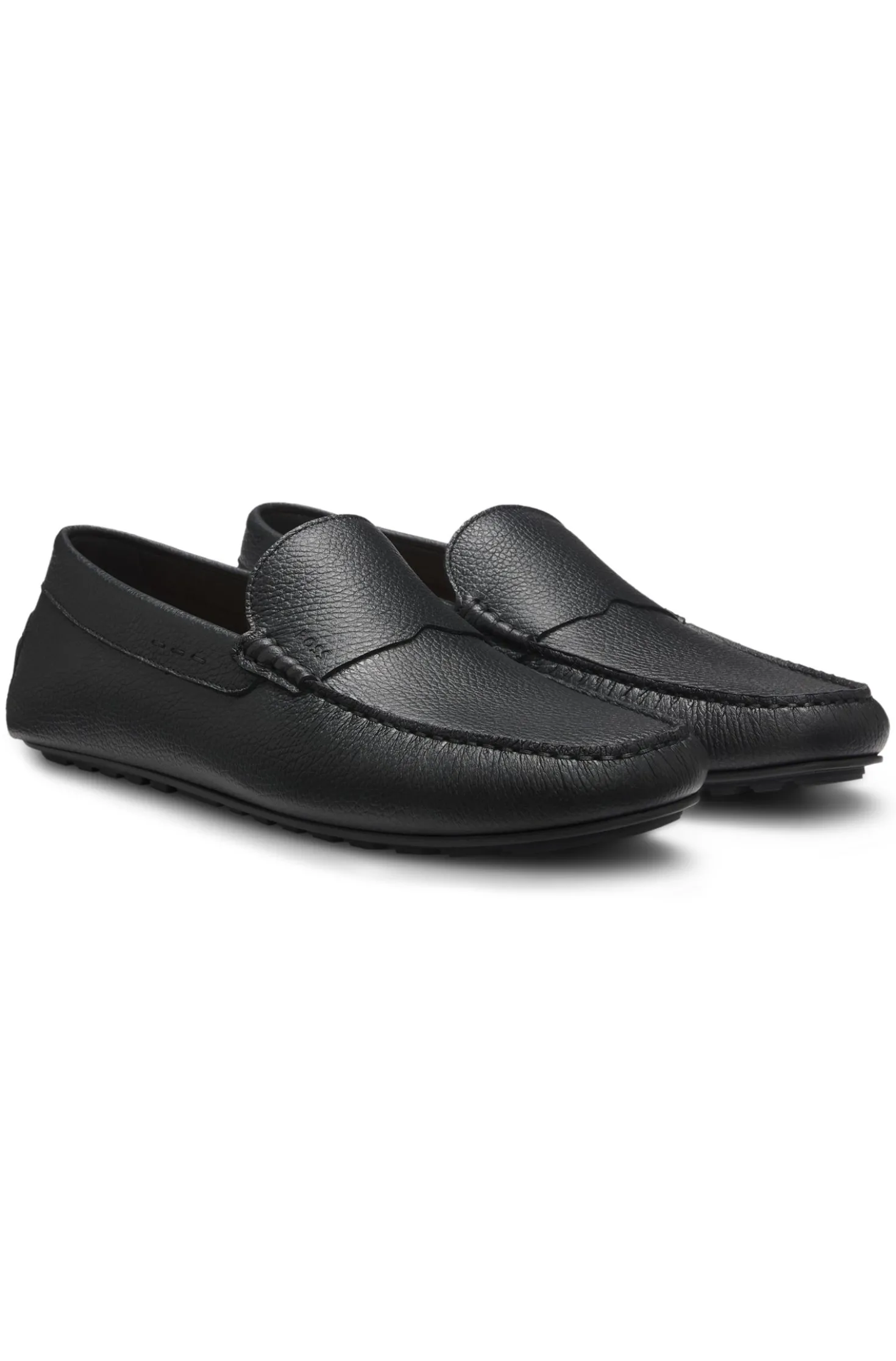 Loafer aus gewalktem Leder mit Profilsohle