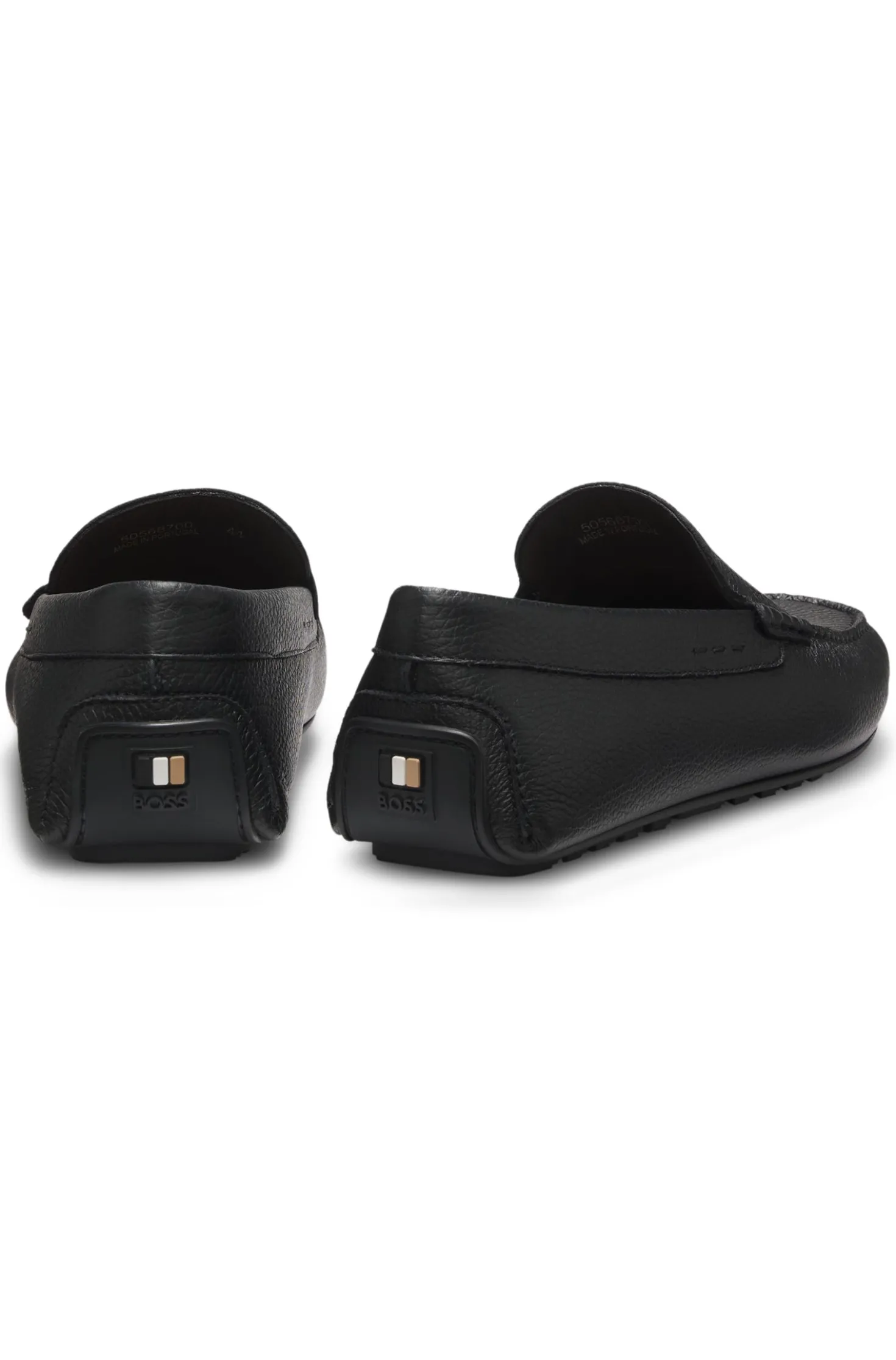 Loafer aus gewalktem Leder mit Profilsohle