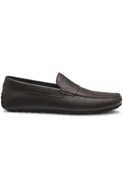 Loafer aus gewalktem Leder mit Profilsohle
