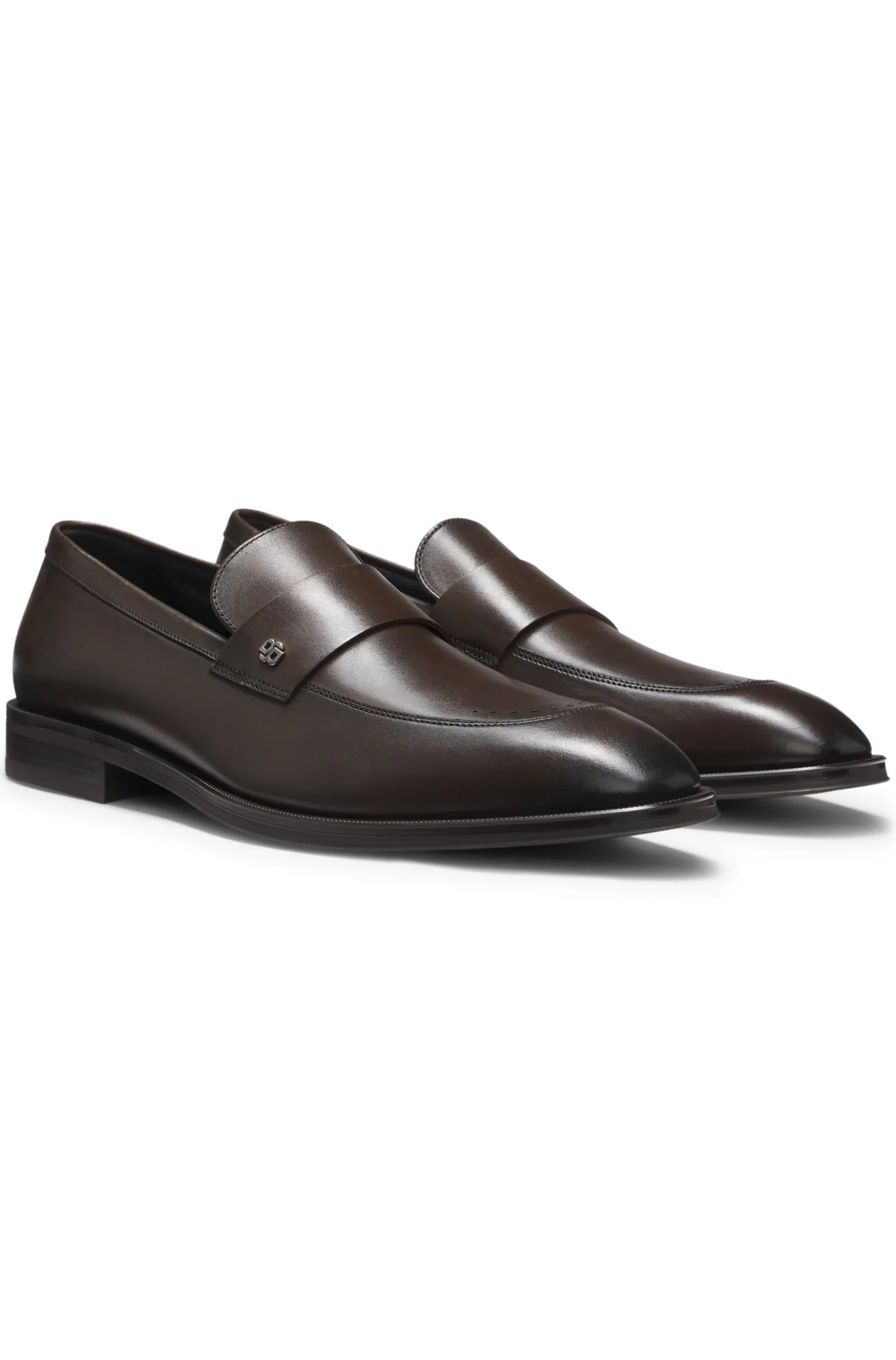 Loafer aus Leder mit Double-B-Monogramm