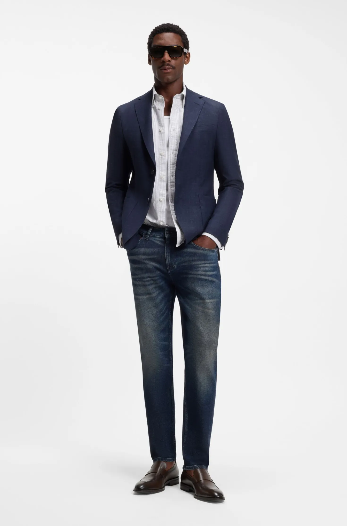 Loafer aus Leder mit Double-B-Monogramm