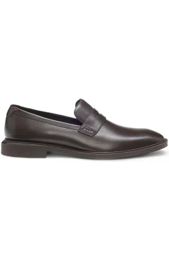 Loafer aus Leder mit Pennyloafer-Besatz