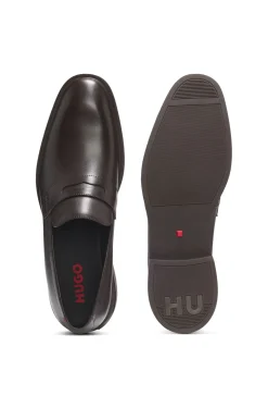 Loafer aus Leder mit Pennyloafer-Besatz