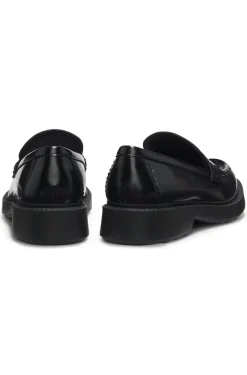 Loafer aus Leder mit Pennyloafer-Besatz und Stacked-Logo
