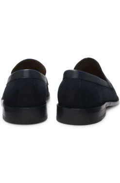 Loafer aus Veloursleder mit Leder-Details