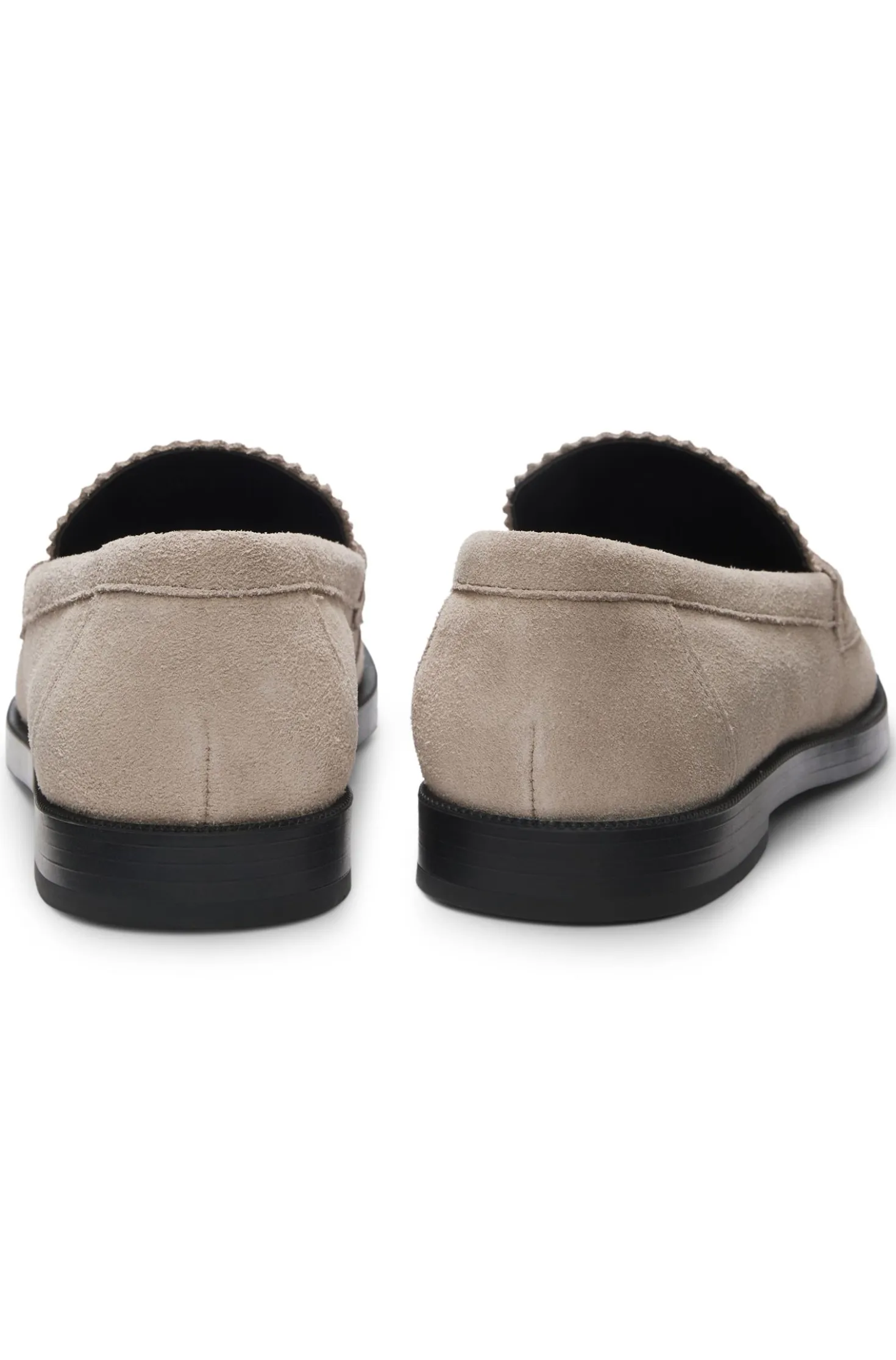 Loafer aus Veloursleder mit Logo am Pennyloafer-Besatz