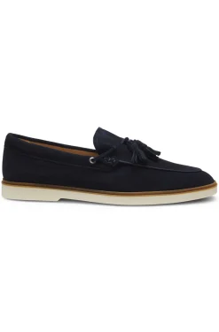 Loafer aus Veloursleder mit Quasten