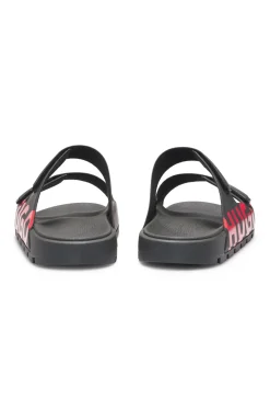 Logo-Sandalen mit zwei Klettverschluss-Riemen