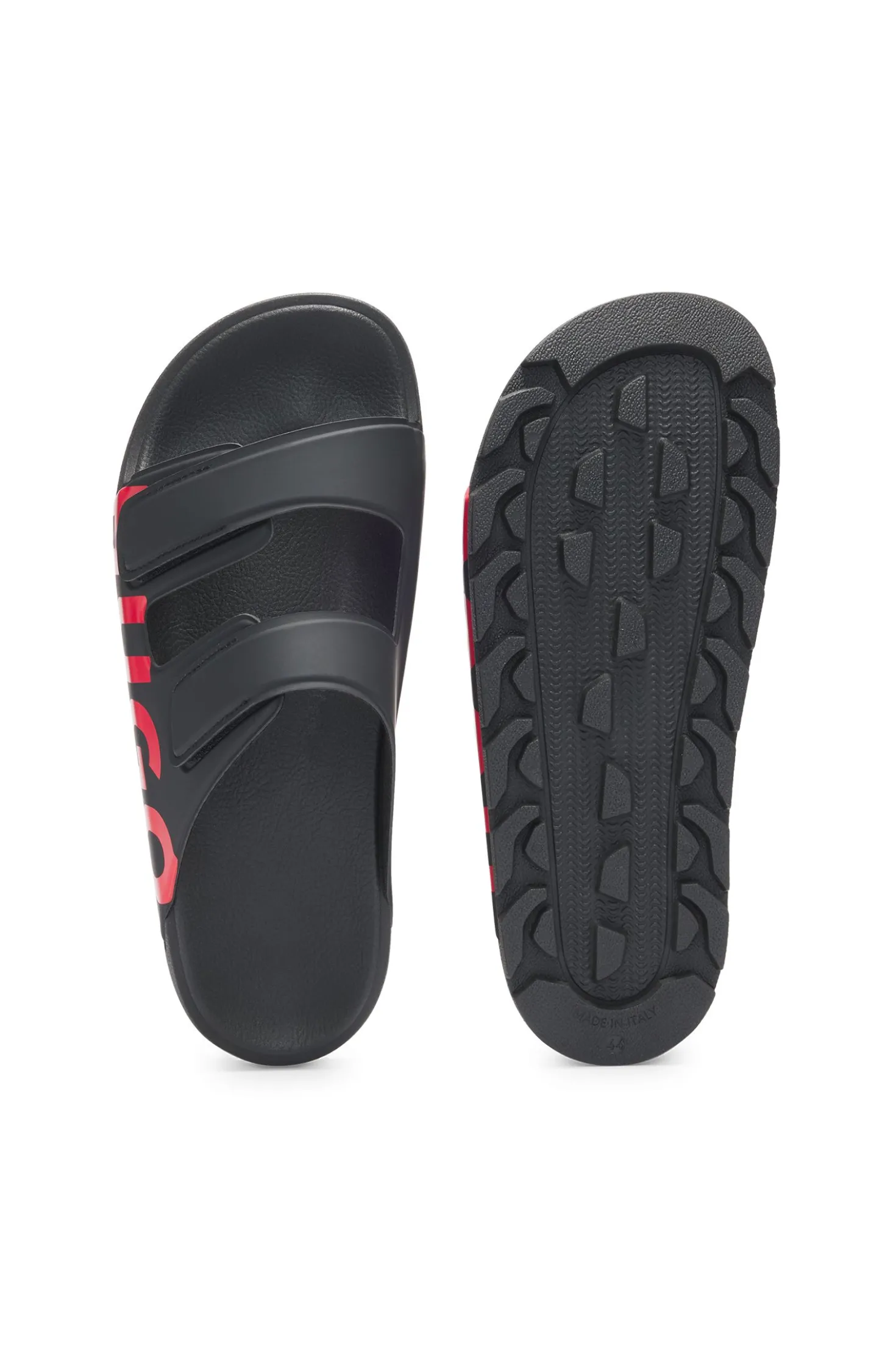 Logo-Sandalen mit zwei Klettverschluss-Riemen