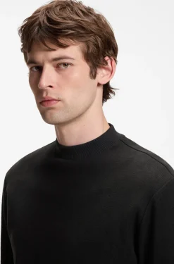 Longsleeve aus Baumwolle mit Stehkragen