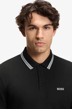 Longsleeve-Poloshirt aus Baumwoll-Piqué