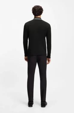 Longsleeve-Poloshirt aus Baumwoll-Piqué