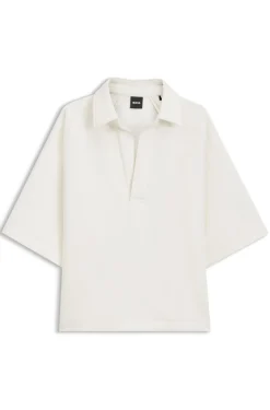 Loose-Fit Polo-Sweatshirt aus Scuba-Jersey