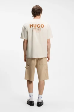 Loose-Fit T-Shirt aus Baumwolle mit Logo-Artwork hinten