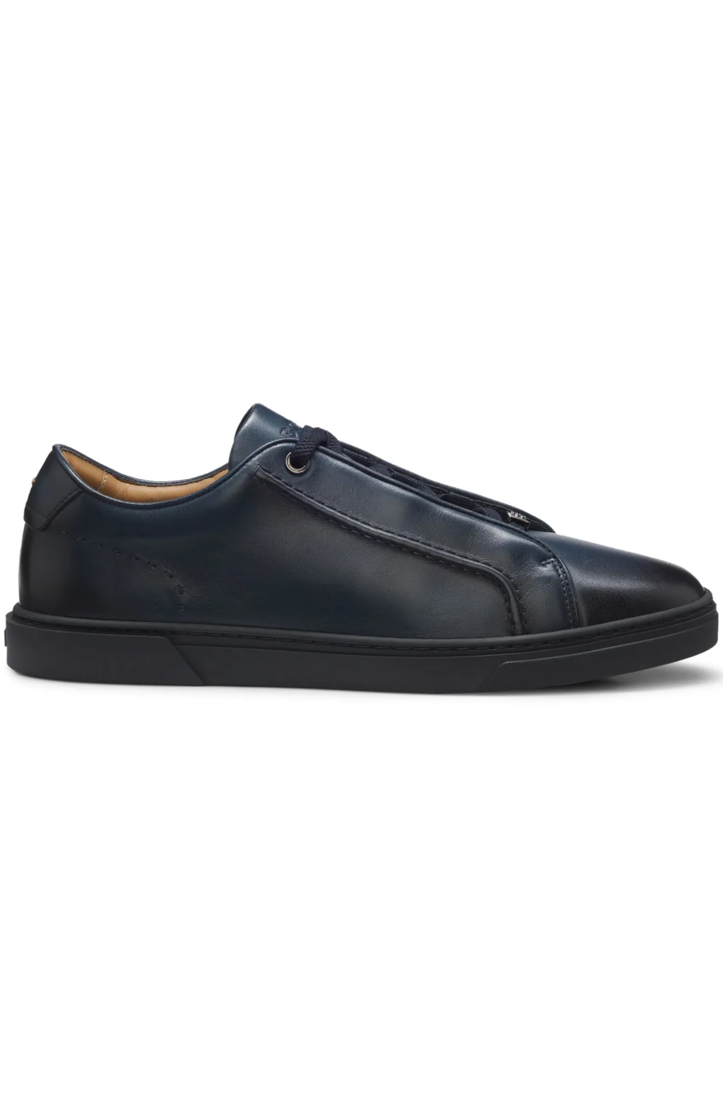 Low-Top-Sneakers aus gebürstetem Premium-Leder